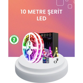 Nevamel 10 Metre Telefon Kontrollü Smart Şerit Led USB RGB Kumandalı