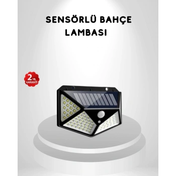 Nevamel 100 LED Güneş Enerjili Bahçe Lambası – PIR Sensörlü IP65 Su Geçirmez Dış Mekan Aydınlatma