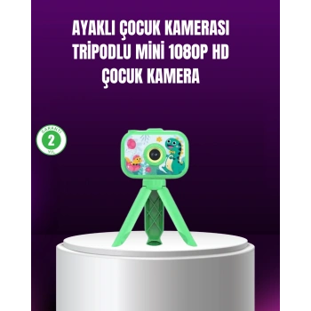 Nevamel® 1080P HD Çocuk Vlog Kamerası – Tripod ve Eğitici Oyunlarl