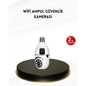 Nevamel 1080P WiFi Ampul Kamera Uzaktan Erişimli Hareket Sensörlü Gece Görüşlü