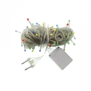 Nevamel 10m 100 LED Damla Uçlu Mavi Işık Şeffaf Kablo