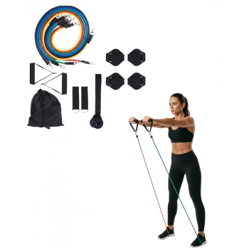 Nevamel® 11 Parça Çok Fonksiyonlu Kapı Arkası Egzersiz Bandı Ev Tipi Spor Seti