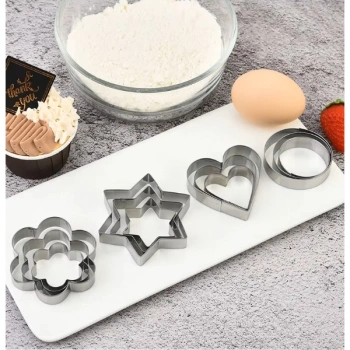 Nevamel 12 Adet Paslanmaz Çelik Kurabiye Kalıbı Seti