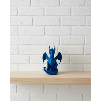 Nevamel® 12 cm Mavi Ejderha Figürü Koleksiyonluk Dekoratif Biblo
