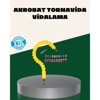 Nevamel® 12 Parça Akrobat Bits Seti Çok Amaçlı Vidalama Dayanıklı Çelik