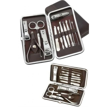 Nevamel 12 Parça Manikür Pedikür Seti Tırnak Bakımı Nasır Temizleme El Ayak Bakımı