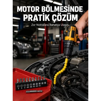 Nevamel® 12 Parça Vidalama Uç Seti Akrobat Tasarım Dayanıklı Metal Yeni Nesil