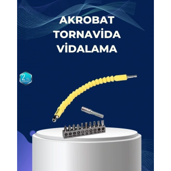 Nevamel® 12’li Akrobat Bits Vidalama Seti Esnek Uç Çok Yönlü Kullanım