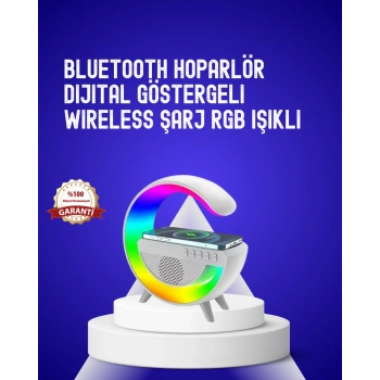 Nevamel 13 Renk Seçenekli Kablosuz Şarj Cihazlı LED Lamba