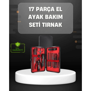 Nevamel 17 Parçalık Profesyonel Manikür Seti – Paslanmaz Çelik
