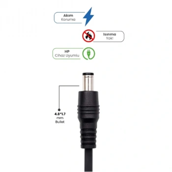 Nevamel 19V 4.74A 4.8 * 1.7mm Bullet 90W HP İçin Laptop Adaptör