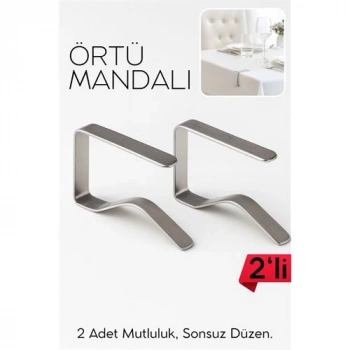 Nevamel® 2li Masa Örtüsü Klipsi - Metal Masa Kelepçesi Masa Örtüsü Sabitleyici