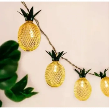 Nevamel 2 Metre 10 LED Pilli 2 Kademeli Ananas Led Işık