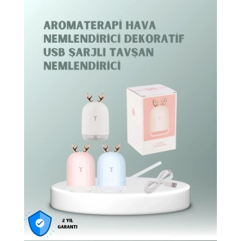 Nevamel 200 ml Tavşan Kulaklı Ultrasonik Hava Nemlendirici ve Gece Lambası