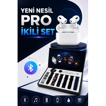 Nevamel® 2025 Model Akıllı Saat ve Yeni Nesil Pro Bluetooth Kulaklık ANC Özelliği