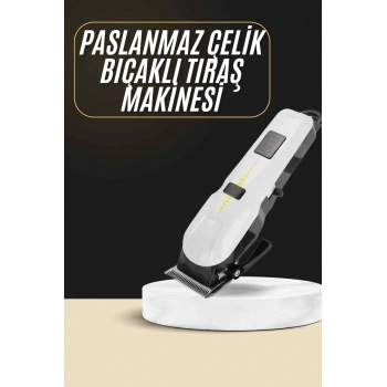 Nevamel® 2025 Model Şarjlı Dijital Saç Sakal Tıraş Makinesi Islak Kuru Kullanıma Uygun