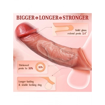 Nevamel® 22 Cm Ten Rengi Penis Kılıfı – Gerçekçi Dokulu Uzatıcı