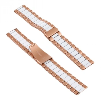 Nevamel 22MM Gear S3 Watch 4 -GT2 GT2E 46MM KayışKordon Seramik Paslanmaz Çelik-(5775)