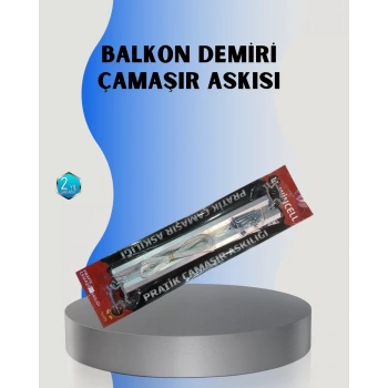 Nevamel® 25x60 Balkon Askılığı Kare Demir Uyumlu Hava Dayanıklı Çamaşır Askısı
