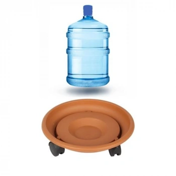 Nevamel® 29 CM Çap Tekerlekli Damacana ve Tüp Altlığı KAHVE