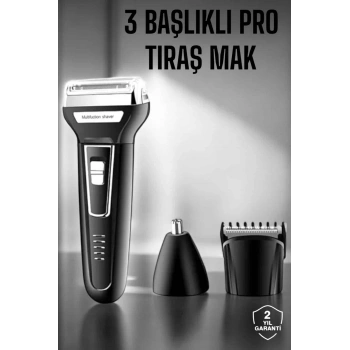 Nevamel 3 Başlıklı Kulak Ve Burun Tıraş Makinesi Erkeklere Özel