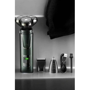 Nevamel 3 Başlıklı Profesyonel Saç ve Sakal Bakım Seti Vücut Burun ve Kulak Tüy Alma