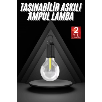 Nevamel 3 Farklı Mod LEDli Şarjlı Asma Kancalı Kamp Lambası Taşınabilir Ampul