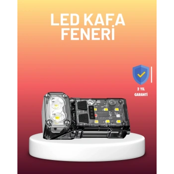 Nevamel® 3 Fonksiyonlu LED Far El Feneri Çalışma Lambası Uzun Pil Ömürlü