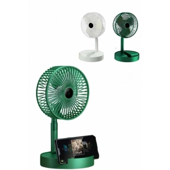 Nevamel 3 Kademe Hız Ayarlı Vantilatör Telefon Standlı Şarjlı Katlanabilir Soğutucu Pervane
