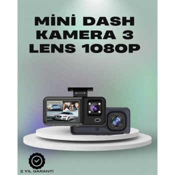 Nevamel 3 Kanallı Araç Kamerası – Full HD 1080P Kayıt 2” Ekran Park Gözetimi Desteği