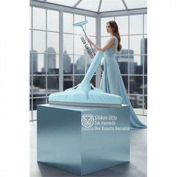 Nevamel® 33 CM Silikon Uçlu Profesyonel Cam Çekçek - Tasarım Estetiği ve Kusursuz Temizlik