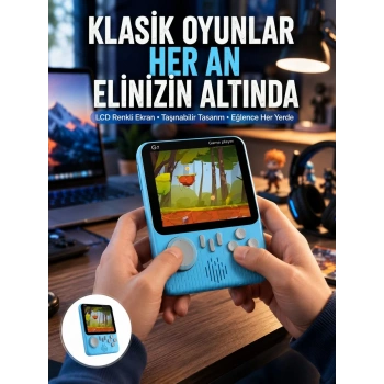 Nevamel® 3.5 İnç Mini Atari Taşınabilir Oyun Konsolu 666 Adet Retro Oyun Yeni Nesil