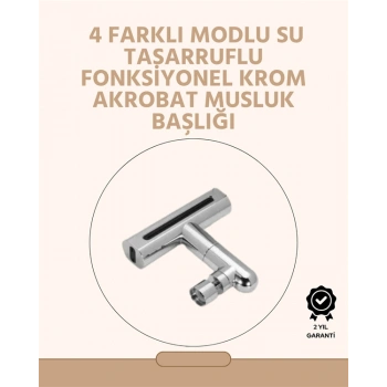 Nevamel 360° Dönüşlü Su Akışı Başlığı | 4ü 1 Arada Kullanım