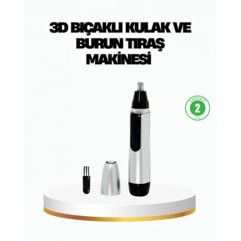 Nevamel 3D Bıçaklı Burun ve Kulak Tıraş Makinesi Pil ile Çalışan Taşınabilir Model