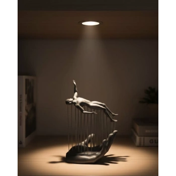 Nevamel® 3D El İnsan Figürü Gri Soyut Modern Dekoratif Biblo