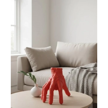 Nevamel® 3D Kırmızı El Dekor 17x16 cm Gotik ve Modern Tasarım Obje