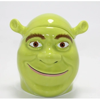 Nevamel® 3D Shrek Tasarımı Porselen Kupa Bardak (Büyük Boy)