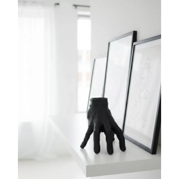 Nevamel® 3D Siyah El Biblo 27x22 cm İddialı Ev Dekorasyonu