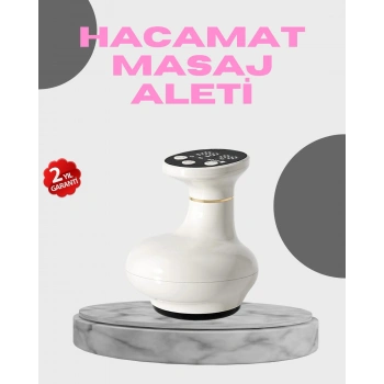 Nevamel® 3’ü 1 Arada Şarjlı Masaj Cihazı Kupa Terapisi Sıcak Kompres Gua Sha