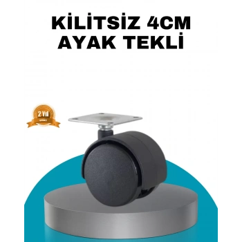 Nevamel® 4 cm Kilitsiz Masa Ayağı Tekli Sessiz ve Akıcı Hareket