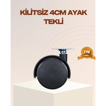 Nevamel® 4 cm Kilitsiz Mobilya Ayağı Tekli Kolay Dönen Masa ve Sehpa Ayağı