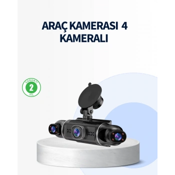 Nevamel® 4 Kameralı Araç İçi Kamera 1080P GPS Takip WiFi Gece Görüşlü