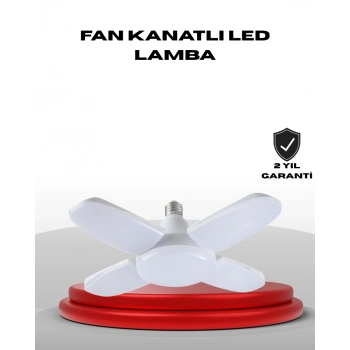Nevamel® 4 Kollu Katlanır Pervane LED Ampül 60 Watt Yüksek Aydınlatma ve Enerji Tasarrufu