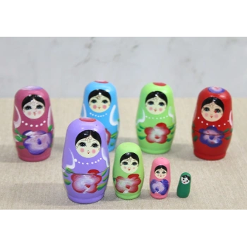 Nevamel 4lü Ahşap Matruşka