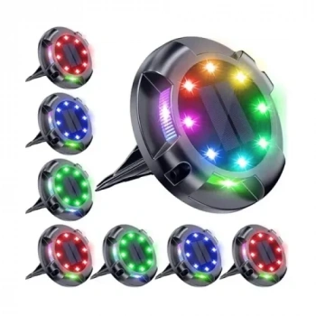 Nevamel 4lü Solar Panelli Kazıklı RGB Zemin LED (Güneş Enerjili)