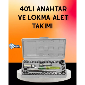 Nevamel® 40 Parça Cırcır Lokma Anahtar Seti Profesyonel Kullanım