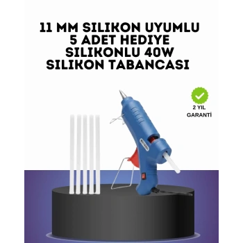 Nevamel® 40W Sıcak Silikon Tabancası 5 Silikon Hediyeli Dayanıklı Tasarım