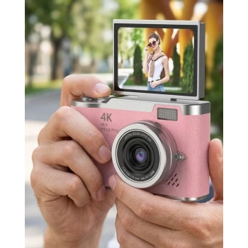 Nevamel® 48 MP Dijital Kamera Flip Ekran 18x Zoom Vlog Selfie Kamera