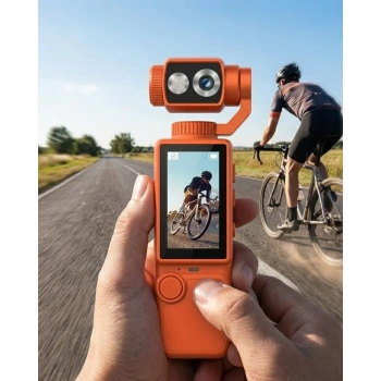 Nevamel® 4K Video Çekim Özellikli Gimbal Kamera 180 Derece Dönebilen Lens Stabil Çekim