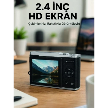 Nevamel® 4K Video Kayıtlı 48 MP Dijital Fotoğraf Makinesi Otomatik Odaklama